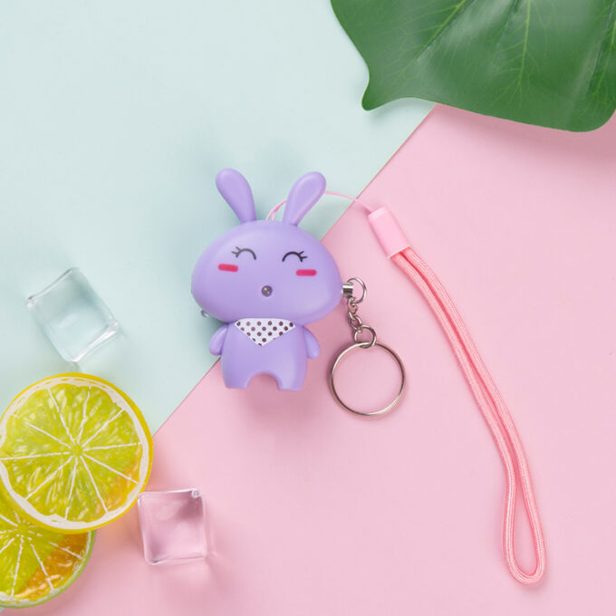 USB Charging Keychain with LED Lights 120DB Security Alarm Safe Sound Personal Alarm for Women Men Kids Emergency Safety Alert