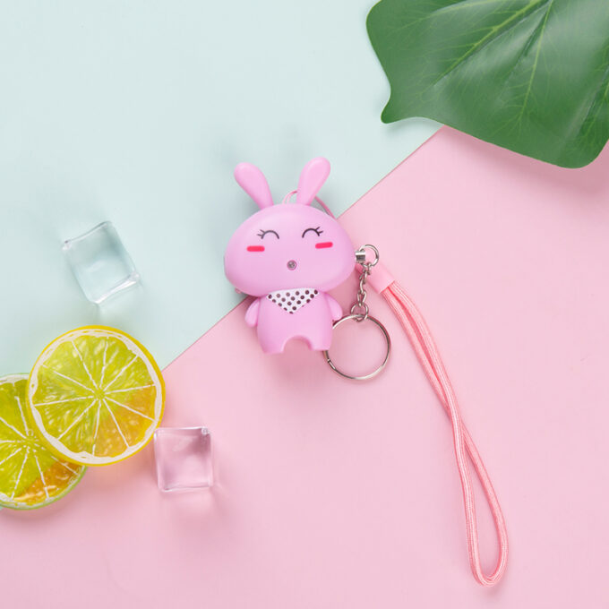 USB Charging Keychain with LED Lights 120DB Security Alarm Safe Sound Personal Alarm for Women Men Kids Emergency Safety Alert