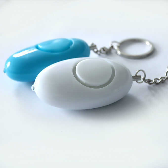 Mini Cute Rechargeable Personal Alarm Keychain Emergency SOS Sound Anti-Wolf Feature for Kids and Women's Self Defense