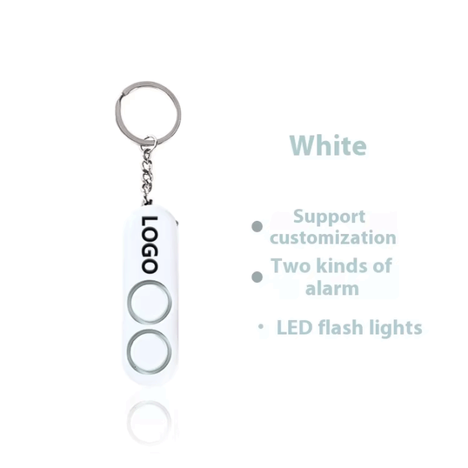 Portable Double Horn Smart Self-Defense Alarm Keychain for Seniors & Women Rechargeable Remote Control Features Personal Alarms