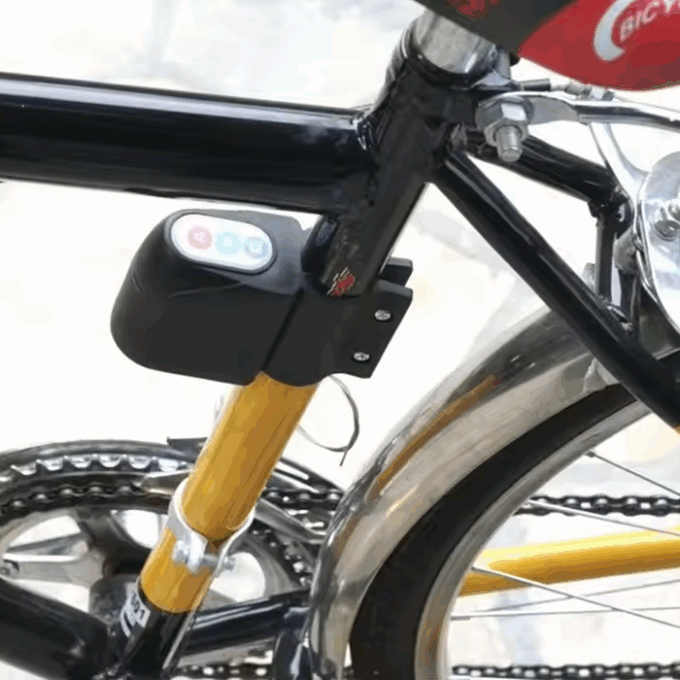 Rainproof Bicycle Anti-Theft Alarm Locks Personal Security Cycling Mountain Bike Password & Vibration Control Features