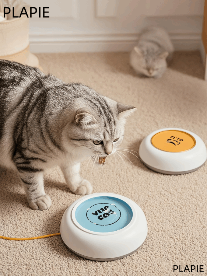 Recordable Communication Buttons for Small Pets with Decorative Stickers - Hamster, Guinea Pig Interaction Tools